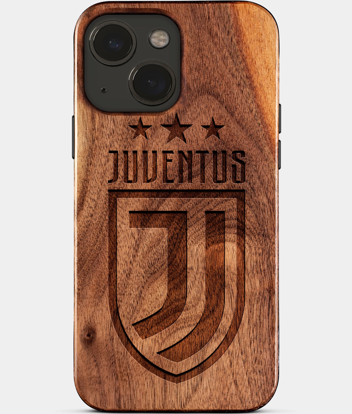 Eco-friendly Juventus FC iPhone 15 Case - Carved Wood Custom Juventus FC Gift For Him - Monogrammed Personalized iPhone 15 Cover By Engraved In Nature