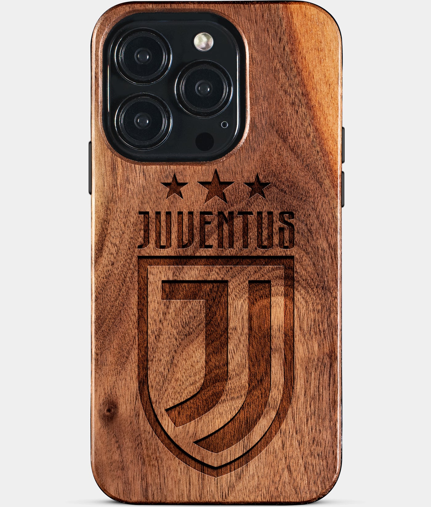Eco-friendly Juventus FC iPhone 15 Pro Case - Carved Wood Custom Juventus FC Gift For Him - Monogrammed Personalized iPhone 15 Pro Cover By Engraved In Nature