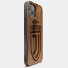 Best Wood Juventus iPhone 13 Pro Max Case | Custom Juventus Gift | Walnut Wood Cover - Engraved In Nature
