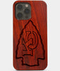 Carved Wood Kansas City Chiefs iPhone 13 Pro Case | Custom Kansas City Chiefs Gift, Birthday Gift | Personalized Mahogany Wood Cover, Gifts For Him, Monogrammed Gift For Fan | by Engraved In Nature