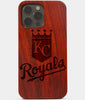 Carved Wood Kansas City Royals iPhone 13 Pro Max Case | Custom Kansas City Royals Gift, Birthday Gift | Personalized Mahogany Wood Cover, Gifts For Him, Monogrammed Gift For Fan | by Engraved In Nature
