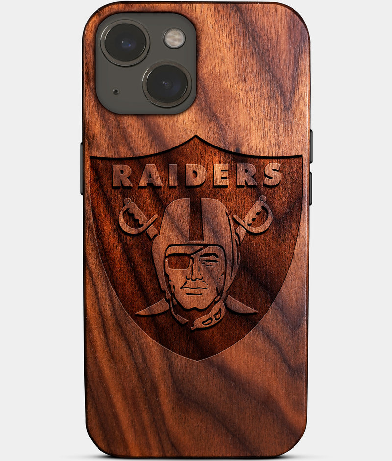 Custom Las Vegas Raiders iPhone 14 Case - Carved Wood Raiders Cover - Eco-friendly Las Vegas Raiders iPhone 14 Case - Custom Las Vegas Raiders Gift For Him - Monogrammed Personalized iPhone 14 Cover By Engraved In Nature