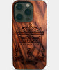 Eco-friendly Liverpool FC iPhone 14 Pro Case - Carved Wood Custom Liverpool FC Gift For Him - Monogrammed Personalized iPhone 14 Pro Cover By Engraved In Nature