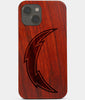 Carved Wood Los Angeles Chargers iPhone 13 Mini Case | Custom LA Chargers Gift, Birthday Gift | Personalized Mahogany Wood Cover, Gifts For Him, Monogrammed Gift For Fan | by Engraved In Nature