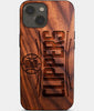 Eco-friendly Los Angeles Clippers iPhone 14 Plus Case - Carved Wood Custom Los Angeles Clippers Gift For Him - Monogrammed Personalized iPhone 14 Plus Cover By Engraved In Nature