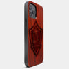 Best Wood Los Angeles Galaxy iPhone 13 Pro Max Case | Custom LA Galaxy Gift | Mahogany Wood Cover - Engraved In Nature
