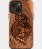 Eco-friendly Los Angeles Lakers iPhone 15 Plus Case - Carved Wood Custom Los Angeles Lakers Gift For Him - Monogrammed Personalized iPhone 15 Plus Cover By Engraved In Nature