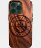 Eco-friendly Manchester City FC iPhone 14 Pro Max Case - Carved Wood Custom Manchester City FC Gift For Him - Monogrammed Personalized iPhone 14 Pro Max Cover By Engraved In Nature