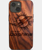 Eco-friendly Miami Dolphins iPhone 14 Case - Carved Wood Custom Miami Dolphins Gift For Him - Monogrammed Personalized iPhone 14 Cover By Engraved In Nature