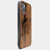 Best Wood Miami Marlins iPhone 13 Pro Max Case | Custom Miami Marlins Gift | Walnut Wood Cover - Engraved In Nature