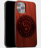 Best Wood Milwaukee Brewers iPhone 13 Pro Max Case | Custom Milwaukee Brewers Gift | Mahogany Wood Cover - Engraved In Nature