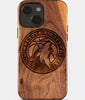 Eco-friendly Minnesota Timberwolves iPhone 15 Case - Carved Wood Custom Minnesota Timberwolves Gift For Him - Monogrammed Personalized iPhone 15 Cover By Engraved In Nature