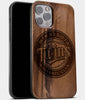 Best Wood Minnesota Twins iPhone 13 Pro Case | Custom Minnesota Twins Gift | Walnut Wood Cover - Engraved In Nature