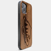 Best Wood Minnesota Wild iPhone 13 Pro Max Case | Custom Minnesota Wild Gift | Walnut Wood Cover - Engraved In Nature