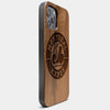 Best Wood Montreal Expos iPhone 13 Pro Max Case | Custom Montreal Expos Gift | Walnut Wood Cover - Engraved In Nature