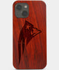 Carved Wood New England Patriots iPhone 13 Case | Custom New England Patriots Gift, Birthday Gift | Personalized Mahogany Wood Cover, Gifts For Him, Monogrammed Gift For Fan | by Engraved In Nature