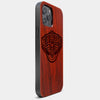 Best Wood New Orleans Pelicans iPhone 13 Pro Max Case | Custom New Orleans Pelicans Gift | Mahogany Wood Cover - Engraved In Nature