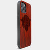 Best Wood New York Knicks iPhone 13 Pro Max Case | Custom NY Knicks Gift | Mahogany Wood Cover - Engraved In Nature
