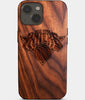 Eco-friendly New York Knicks iPhone 14 Plus Case - Carved Wood Custom New York Knicks Gift For Him - Monogrammed Personalized iPhone 14 Plus Cover By Engraved In Nature