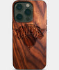 Eco-friendly New York Knicks iPhone 14 Pro Case - Carved Wood Custom New York Knicks Gift For Him - Monogrammed Personalized iPhone 14 Pro Cover By Engraved In Nature