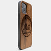 Best Wood New York Mets iPhone 13 Pro Max Case | Custom NY Mets Gift | Walnut Wood Cover - Engraved In Nature
