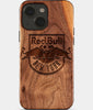 Eco-friendly New York Red Bulls iPhone 15 Case - Carved Wood Custom New York Red Bulls Gift For Him - Monogrammed Personalized iPhone 15 Cover By Engraved In Nature