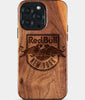 Eco-friendly New York Red Bulls iPhone 15 Pro Max Case - Carved Wood Custom New York Red Bulls Gift For Him - Monogrammed Personalized iPhone 15 Pro Max Cover By Engraved In Nature