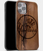 Best Wood New York Yankees iPhone 13 Pro Case | Custom NY Yankees Gift | Walnut Wood Cover - Engraved In Nature