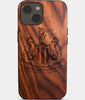 Eco-friendly Newcastle United FC iPhone 14 Case - Carved Wood Custom Newcastle United FC Gift For Him - Monogrammed Personalized iPhone 14 Cover By Engraved In Nature