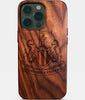 Eco-friendly Newcastle United FC iPhone 14 Pro Max Case - Carved Wood Custom Newcastle United FC Gift For Him - Monogrammed Personalized iPhone 14 Pro Max Cover By Engraved In Nature