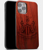 Best Wood Newcastle United F.C. iPhone 13 Pro Case | Custom Newcastle United F.C. Gift | Mahogany Wood Cover - Engraved In Nature