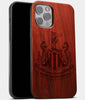 Best Wood Newcastle United F.C. iPhone 13 Pro Max Case | Custom Newcastle United F.C. Gift | Mahogany Wood Cover - Engraved In Nature