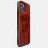 Best Wood OKC Thunder iPhone 13 Pro Max Case | Custom OKC Thunder Gift | Mahogany Wood Cover - Engraved In Nature