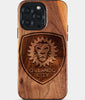 Eco-friendly Orlando City SC iPhone 15 Pro Max Case - Carved Wood Custom Orlando City SC Gift For Him - Monogrammed Personalized iPhone 15 Pro Max Cover By Engraved In Nature