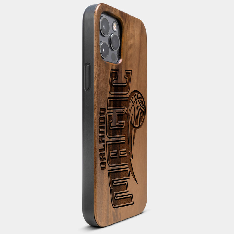 Best Wood Orlando Magic iPhone 13 Pro Case | Custom Orlando Magic Gift | Walnut Wood Cover - Engraved In Nature