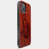 Best Wood Ottawa Senators iPhone 13 Pro Max Case | Custom Ottawa Senators Gift | Mahogany Wood Cover - Engraved In Nature