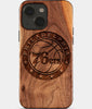 Eco-friendly Philadelphia 76Ers iPhone 15 Case - Carved Wood Custom Philadelphia 76Ers Gift For Him - Monogrammed Personalized iPhone 15 Cover By Engraved In Nature