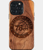 Eco-friendly Philadelphia 76Ers iPhone 15 Pro Max Case - Carved Wood Custom Philadelphia 76Ers Gift For Him - Monogrammed Personalized iPhone 15 Pro Max Cover By Engraved In Nature