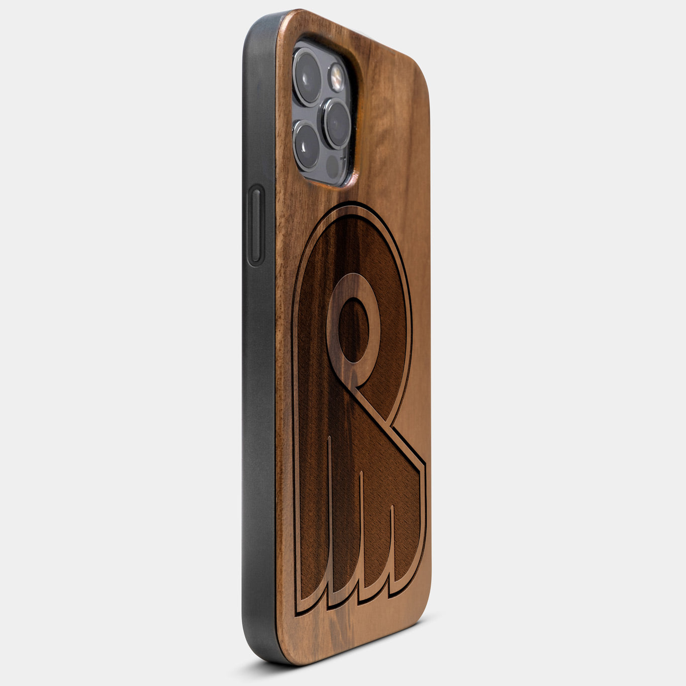 Best Wood Philadelphia Flyers iPhone 13 Pro Case | Custom Philadelphia Flyers Gift | Walnut Wood Cover - Engraved In Nature
