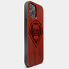 Best Wood Philadelphia Phillies iPhone 13 Pro Max Case | Custom Philadelphia Phillies Gift | Mahogany Wood Cover - Engraved In Nature