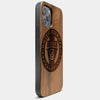 Best Wood Philadelphia Union iPhone 13 Pro Max Case | Custom Philadelphia Union Gift | Walnut Wood Cover - Engraved In Nature