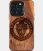 Eco-friendly Philadelphia Union iPhone 15 Pro Case - Carved Wood Custom Philadelphia Union Gift For Him - Monogrammed Personalized iPhone 15 Pro Cover By Engraved In Nature