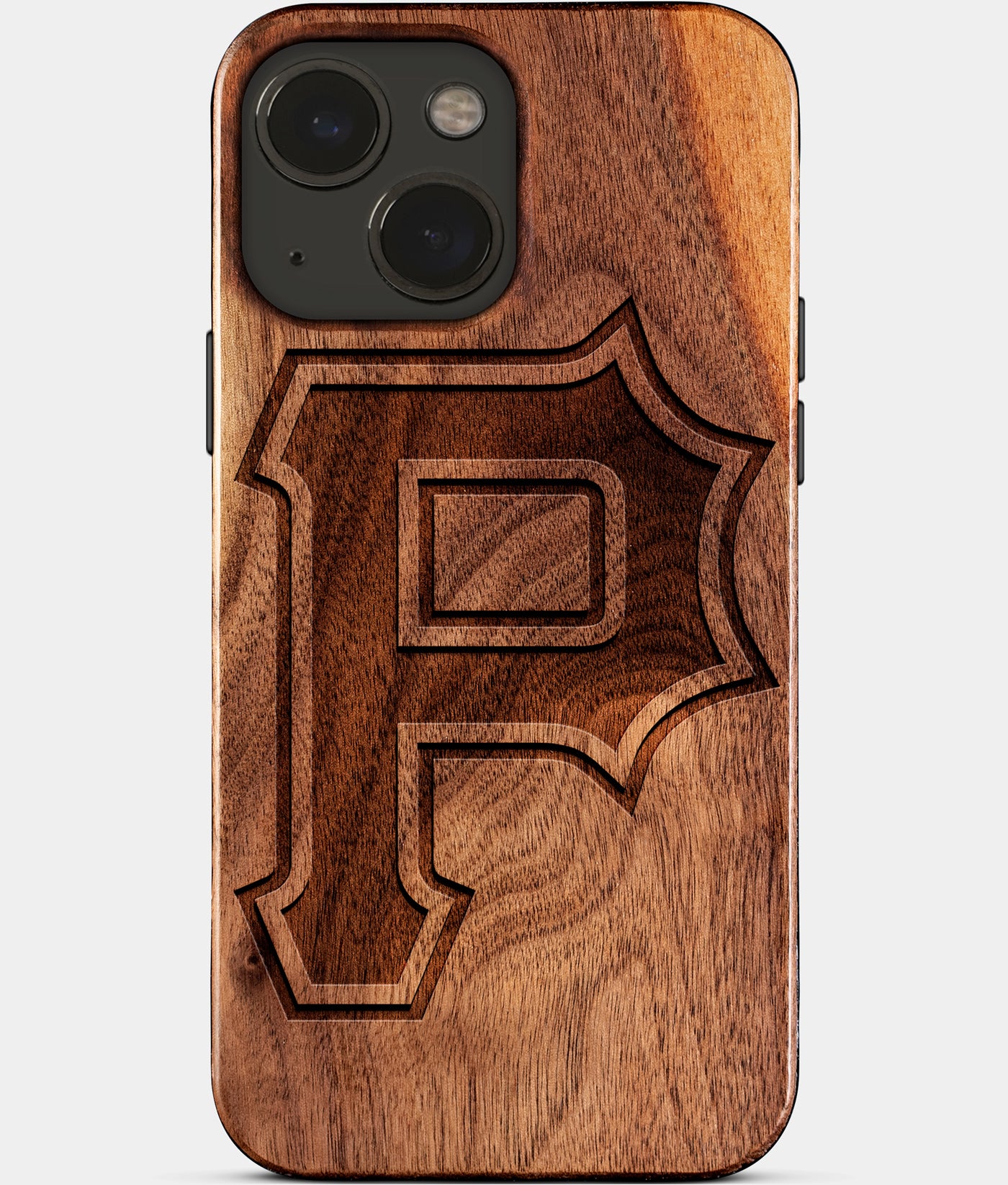 Eco-friendly Pittsburgh Pirates iPhone 15 Case - Carved Wood Custom Pittsburgh Pirates Gift For Him - Monogrammed Personalized iPhone 15 Cover By Engraved In Nature