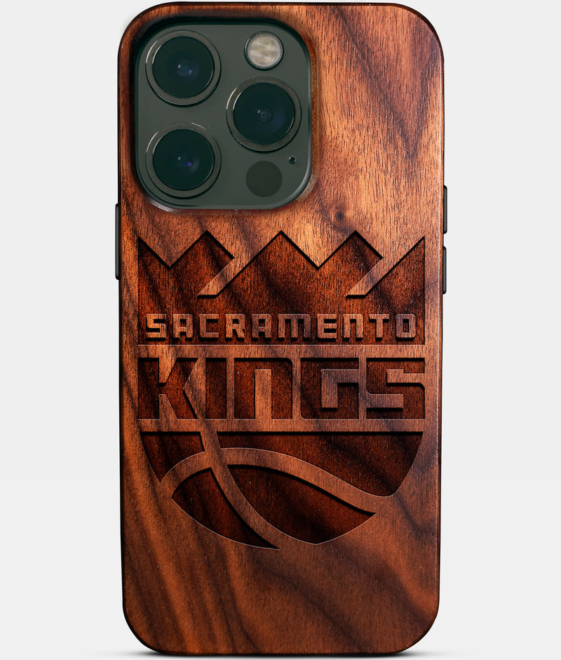 Eco-friendly Sacramento Kings iPhone 14 Pro Case - Carved Wood Custom Sacramento Kings Gift For Him - Monogrammed Personalized iPhone 14 Pro Cover By Engraved In Nature