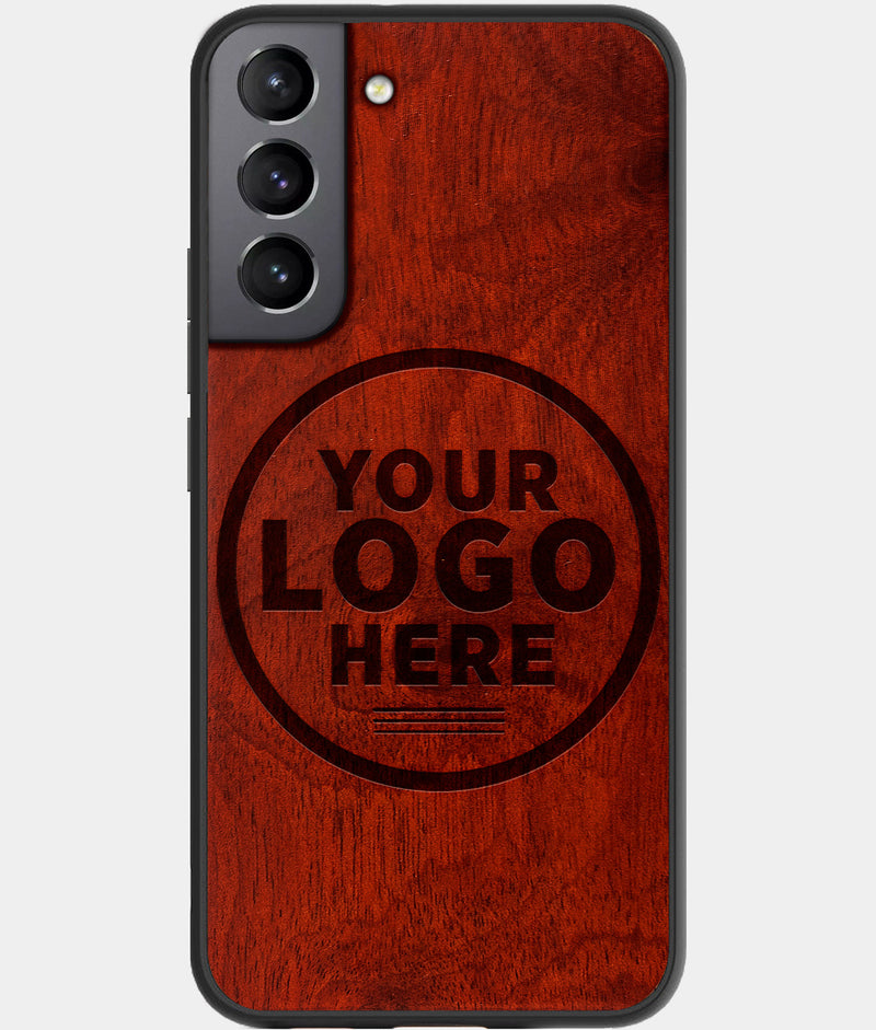 Wood Samsung Galaxy S22 Plus Case Custom Engraved Mahogany Wood S22 Plus Cover Eco-Friendly S22 Plus Case Sustainable S22 Plus Case Outdoor S22 Plus Case For Men Military Grade S22 Plus Cover - Engraved In Nature