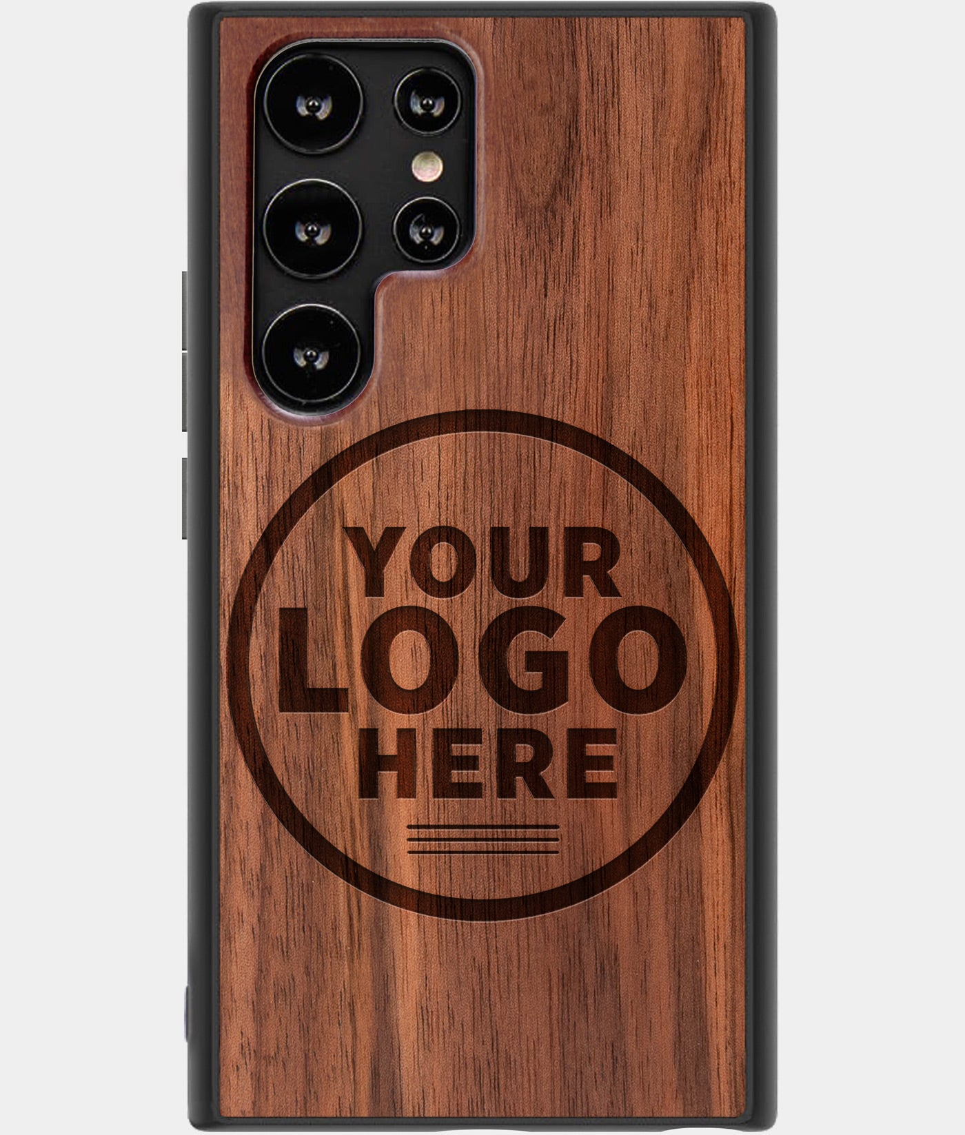 Walnut Wood Galaxy S22 Ultra Case - Custom Engraved S22 Ultra Cover ...