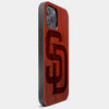 Best Wood San Diego Padres iPhone 13 Pro Case | Custom SD Padres Gift | Mahogany Wood Cover - Engraved In Nature