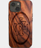 Eco-friendly San Francisco 49Ers iPhone 14 Case - Carved Wood Custom San Francisco 49Ers Gift For Him - Monogrammed Personalized iPhone 14 Cover By Engraved In Nature
