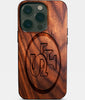 Eco-friendly San Francisco 49Ers iPhone 14 Pro Case - Carved Wood Custom San Francisco 49Ers Gift For Him - Monogrammed Personalized iPhone 14 Pro Cover By Engraved In Nature