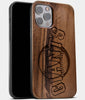 Best Wood San Francisco Giants iPhone 13 Pro Case | Custom SF Giants Gift | Walnut Wood Cover - Engraved In Nature